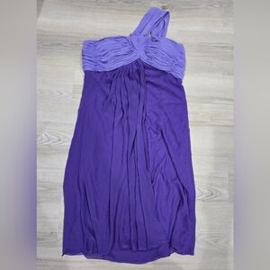 Carlo Pignatelli Elegant Purple One-Shoulder Dress US 14 ITALY 42 NWT
